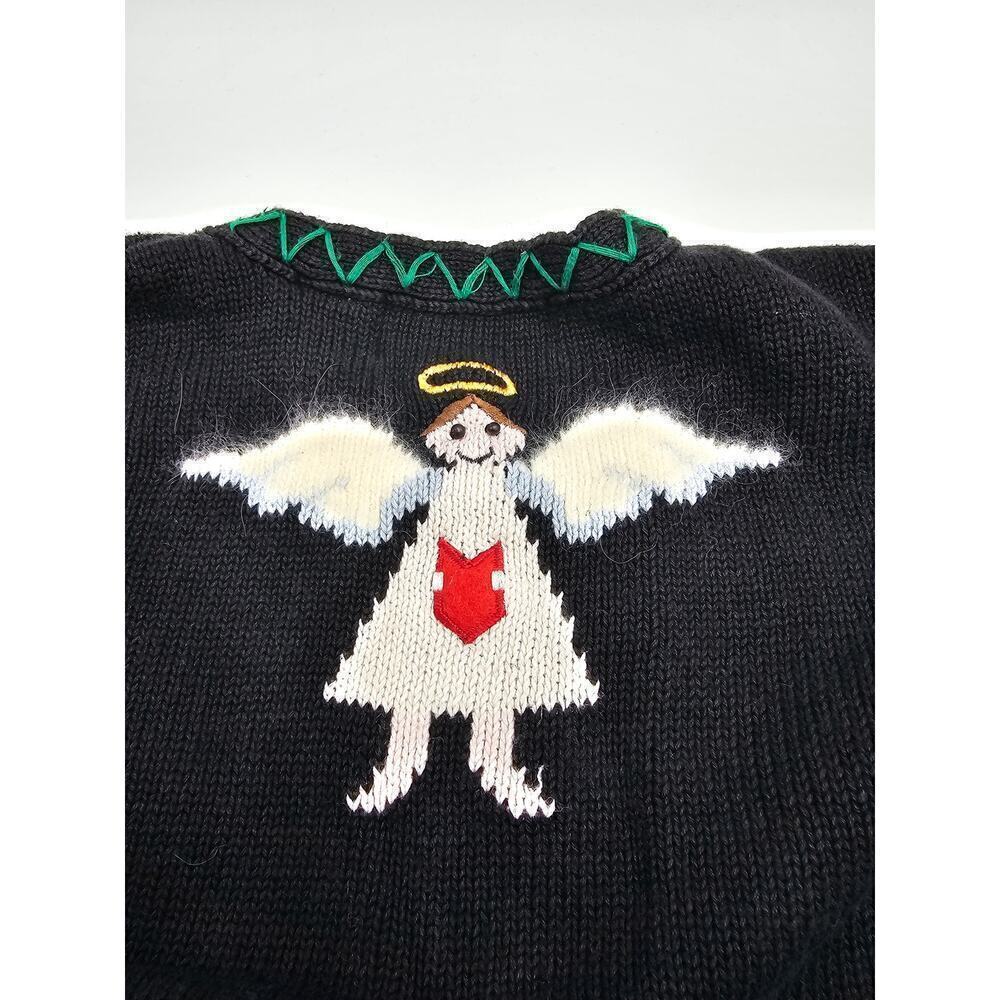 Vintage Bechamel Women's XL Black Knit Christmas/Holiday Sweater Vest - Picture 11 of 16